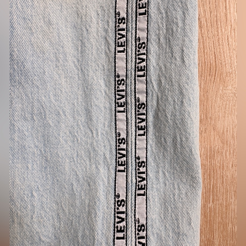Levi's Light Blue Straight-Leg Jeans with Side Logo Tape - Picture 2 of 5